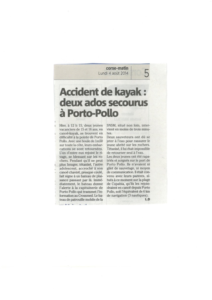 accident de kayak août 2014