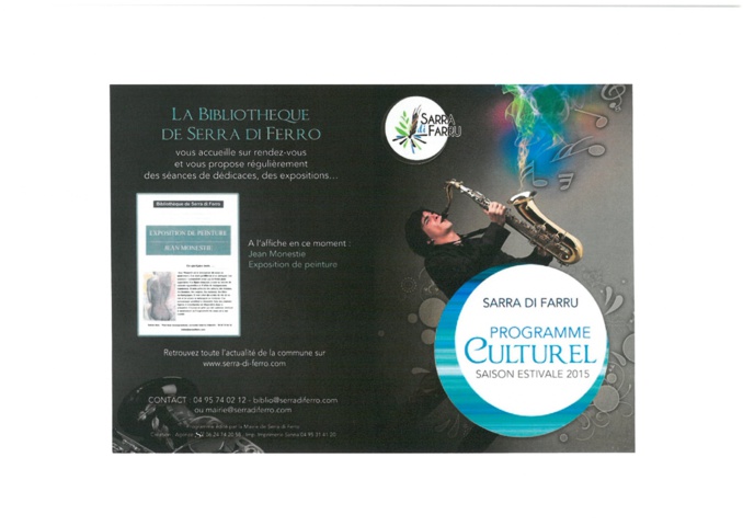 PROGRAMME CULTUREL SAISON 2015 